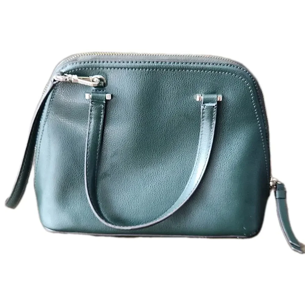 Kate Spade Patterson Drive Small Dome Leather Satchel Handbag Spruce Green - Picture 3 of 13